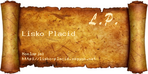 Lisko Placid névjegykártya